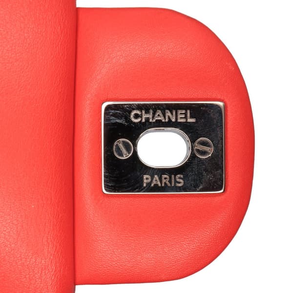 Pre-owned Chanel Mini Rectangular Classic Patent Single Flap Red
