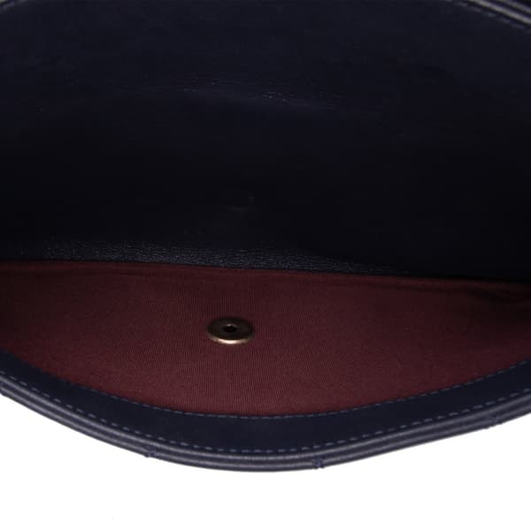 Pre-owned Chanel Jumbo Quilted Calfskin Happy Stitch Flap Blue