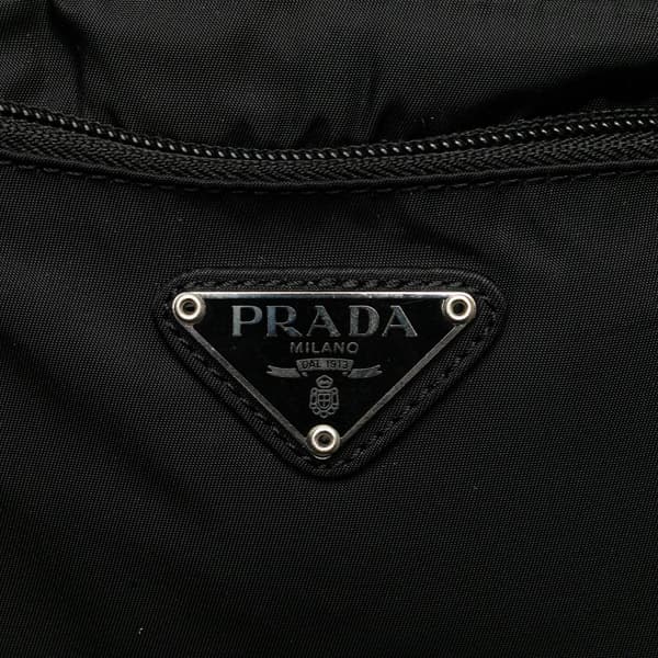 Pre-owned Prada Tessuto Zip Top Crossbody Black