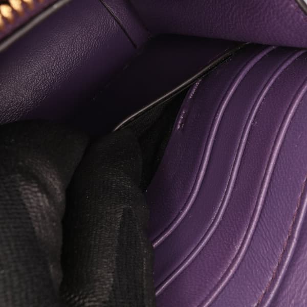 Pre-owned Mulberry Mini Lizard Embossed Calfskin Darley Crossbody Purple