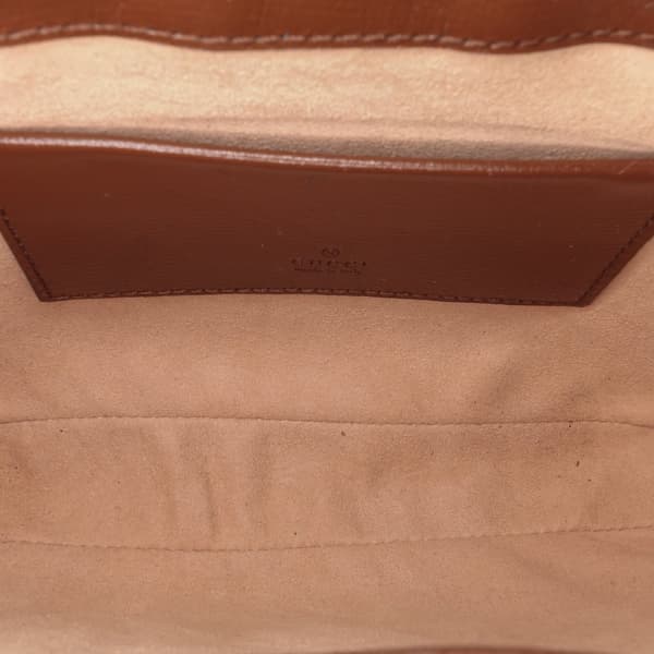 Pre-owned Gucci Mini GG Supreme Jackie 1961 Crossbody Brown
