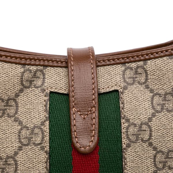 Pre-owned Gucci Mini GG Supreme Jackie 1961 Crossbody Brown