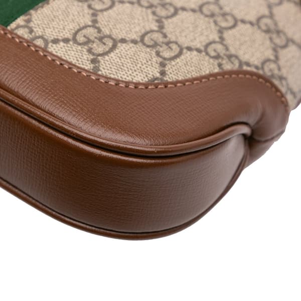 Pre-owned Gucci Mini GG Supreme Jackie 1961 Crossbody Brown