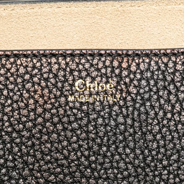 Pre-owned Chloé Large Grained Lambskin Drew Crossbody Black
