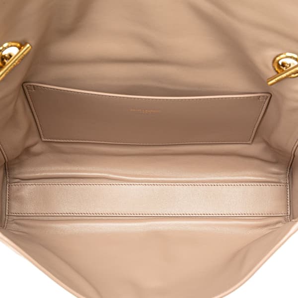 Pre-owned Saint Laurent Medium Smooth Calfskin and Suede Reversible Kate Crossbody Brown