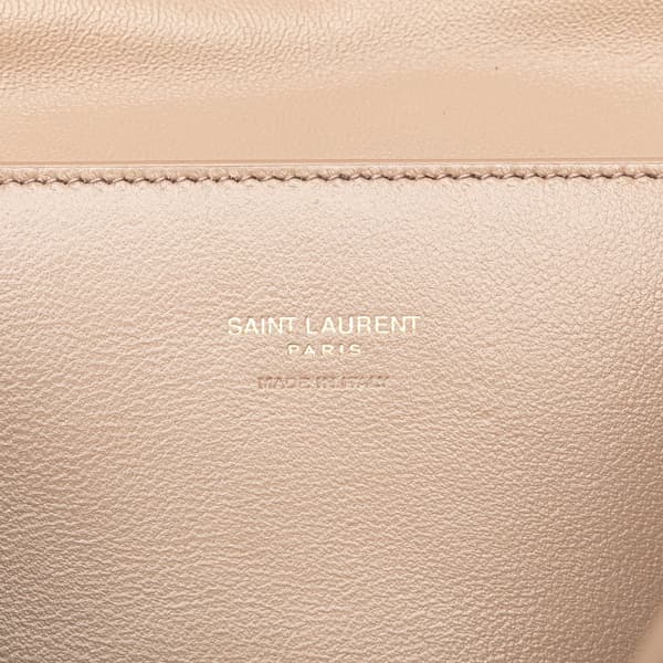 Pre-owned Saint Laurent Medium Smooth Calfskin and Suede Reversible Kate Crossbody Brown