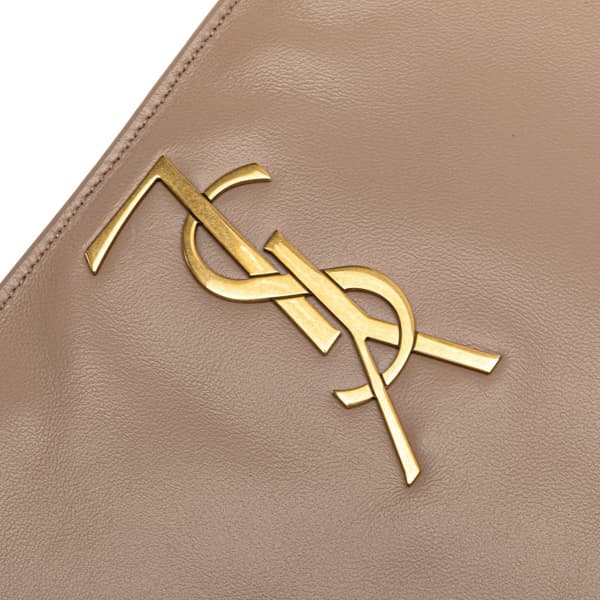 Pre-owned Saint Laurent Medium Smooth Calfskin and Suede Reversible Kate Crossbody Brown