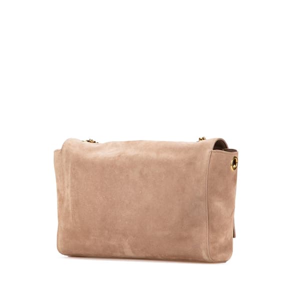 Pre-owned Saint Laurent Medium Smooth Calfskin and Suede Reversible Kate Crossbody Brown