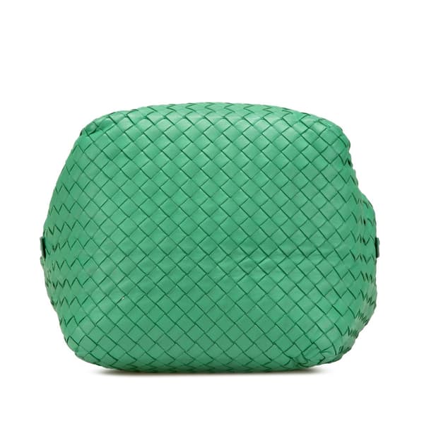 Pre-owned Bottega Veneta Nappa Intrecciato Cube Crossbody Green