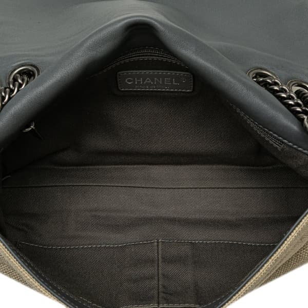 Pre-owned Chanel Medium Canvas Graffiti Tromp L Oeil Oh My Boy Flap Brown
