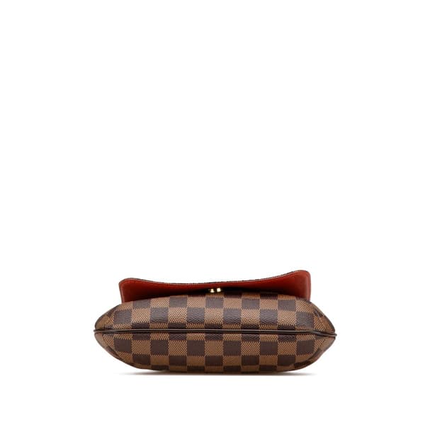 Pre-owned Louis Vuitton Damier Ebene Musette Salsa Long Strap Brown