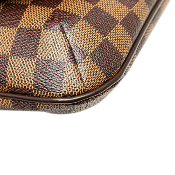 Pre-owned Louis Vuitton Damier Ebene Musette Salsa Long Strap Brown