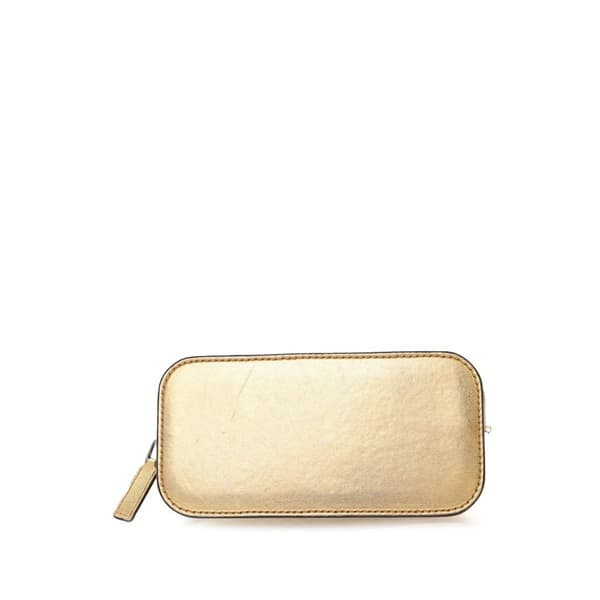 Pre-owned Gucci Mini Calfskin Guccy Sega Crossbody Gold