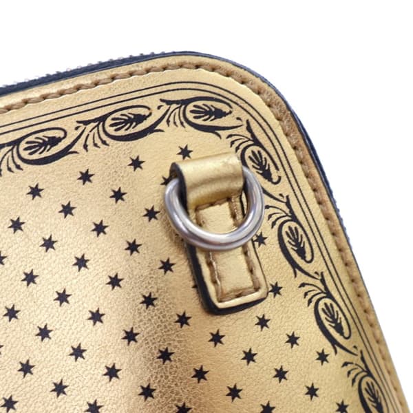 Pre-owned Gucci Mini Calfskin Guccy Sega Crossbody Gold