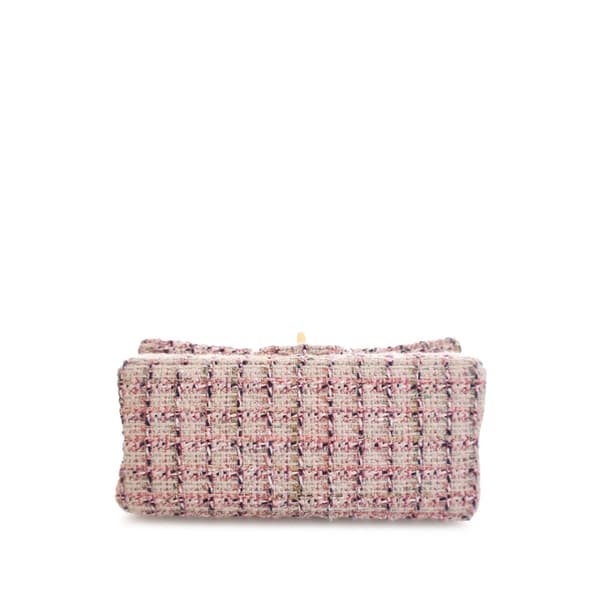 Pre-owned Chanel Mini Reissue 2.55 Tweed Single Flap 224 Pink