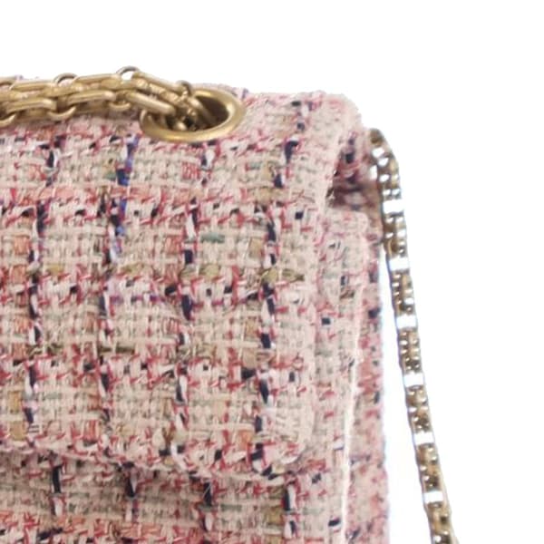 Pre-owned Chanel Mini Reissue 2.55 Tweed Single Flap 224 Pink