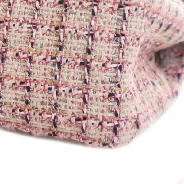 Pre-owned Chanel Mini Reissue 2.55 Tweed Single Flap 224 Pink