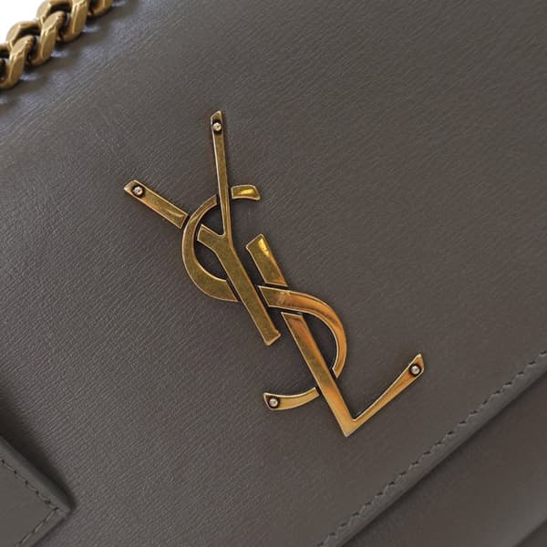 Pre-owned Saint Laurent Medium Smooth Calfskin Sunset Bag Brown