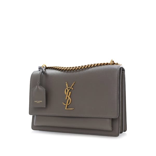 Pre-owned Saint Laurent Medium Smooth Calfskin Sunset Bag Brown
