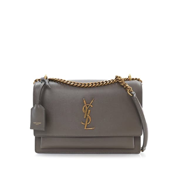 Pre-owned Saint Laurent Medium Smooth Calfskin Sunset Bag Brown