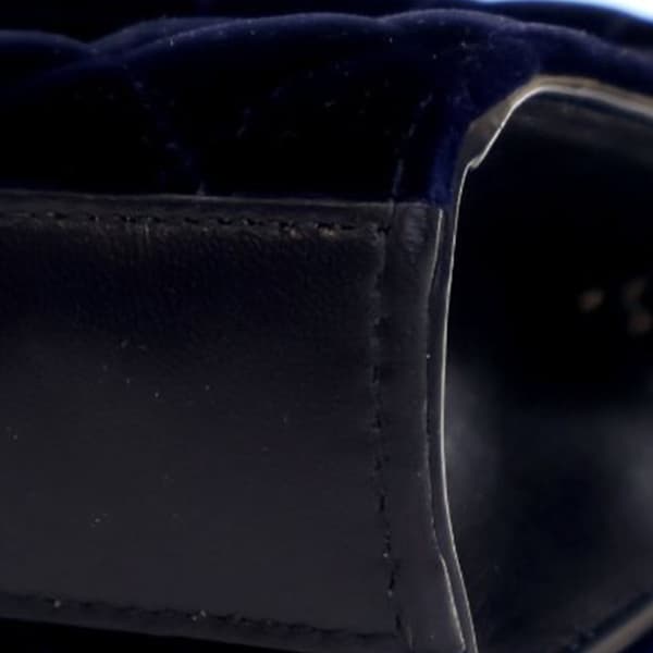 Pre-owned Saint Laurent Small Velvet Triquilt Monogram Envelope Bag Blue