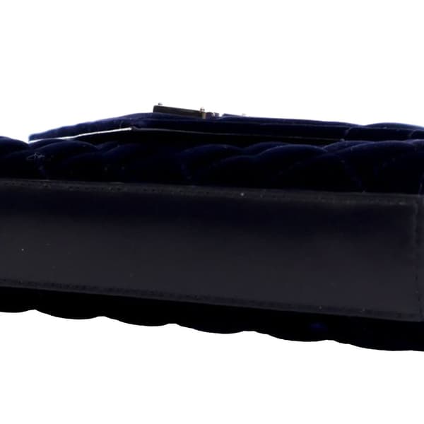 Pre-owned Saint Laurent Small Velvet Triquilt Monogram Envelope Bag Blue