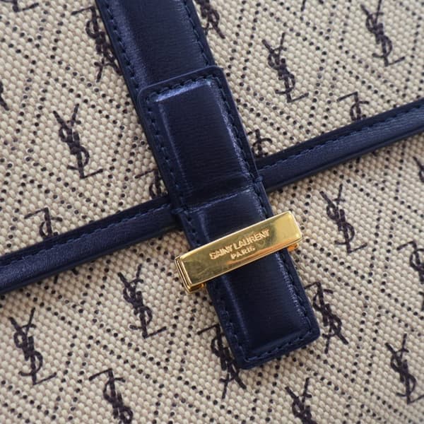 Pre-owned Saint Laurent Small Canvas Le Monogramme Crossbody Brown
