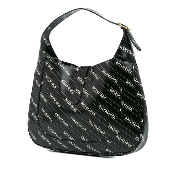 Pre-owned Gucci Balenciaga The Hacker Project Medium Calfskin Jackie 1961 Crossbody Black