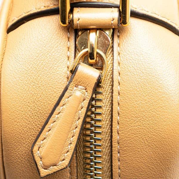 Pre-owned Fendi Leather Baguette Camera Bag Brown