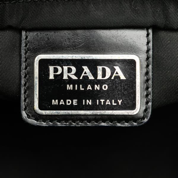 Pre-owned Prada Tessuto Zip Top Crossbody Black