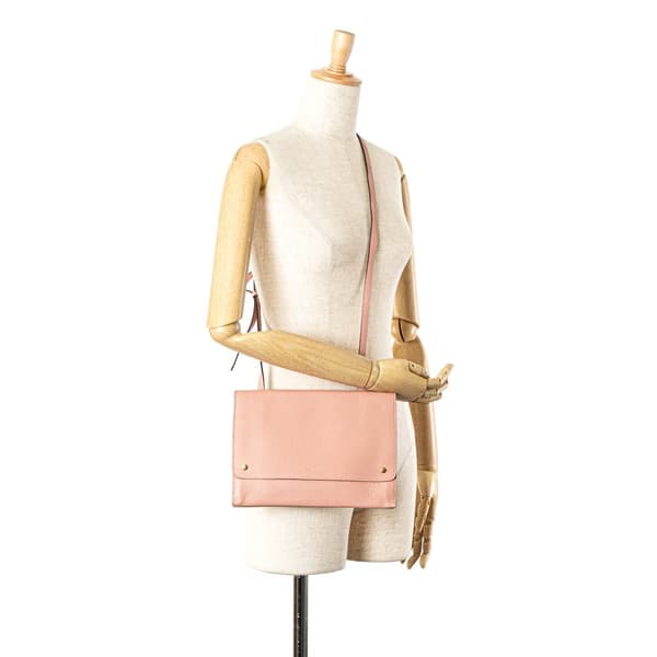 Pre-owned Burberry Leather Pearson Crossbody Pink
