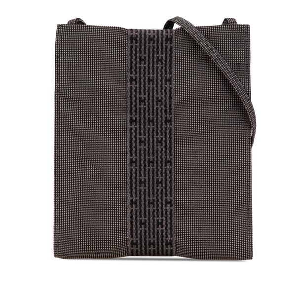 Pre-owned Hermès Toile Herline Pochette Gray