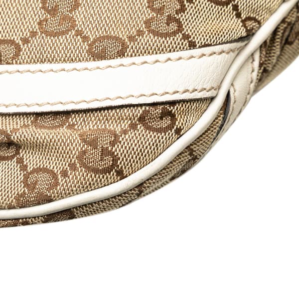 Pre-owned Gucci GG Canvas Abbey D Ring Crossbody Brown