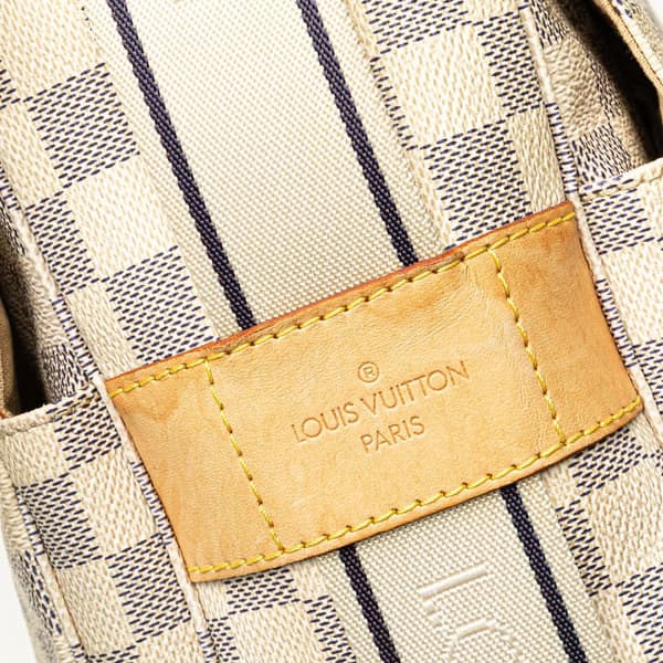 Pre-owned Louis Vuitton Damier Azur Naviglio White