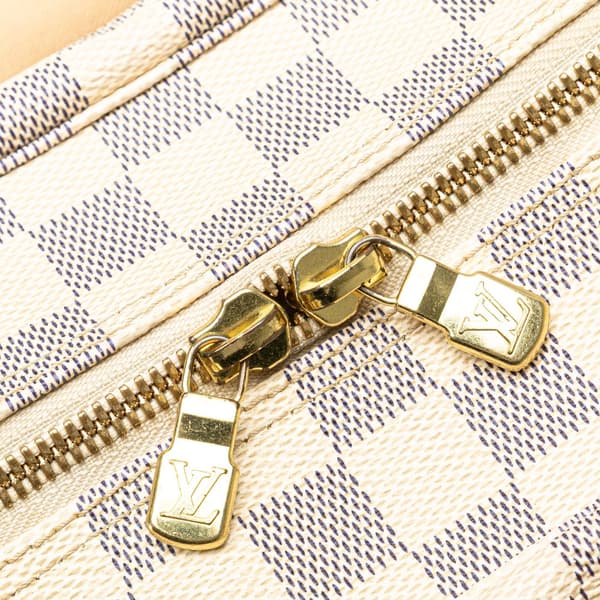 Pre-owned Louis Vuitton Damier Azur Naviglio White