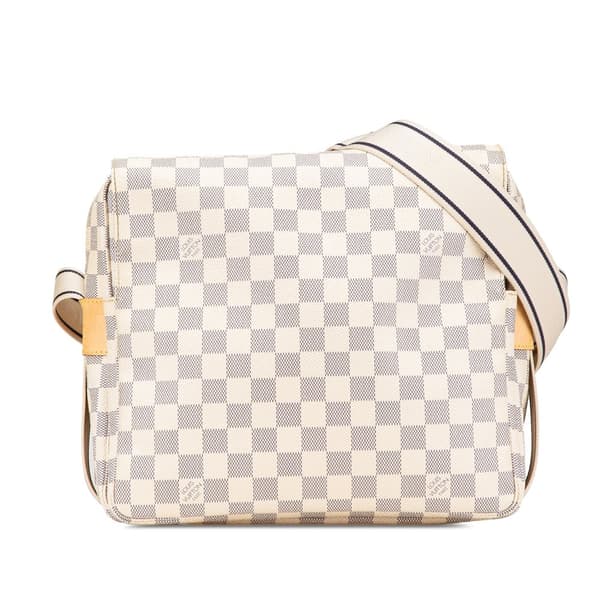 Pre-owned Louis Vuitton Damier Azur Naviglio White