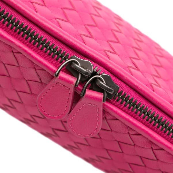 Pre-owned Bottega Veneta Medium Nappa Intrecciato Nodini Crossbody Pink