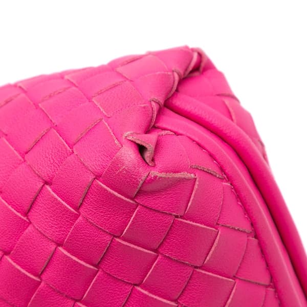 Pre-owned Bottega Veneta Medium Nappa Intrecciato Nodini Crossbody Pink