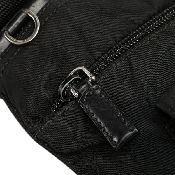 Pre-owned Prada Tessuto Zip Top Crossbody Black