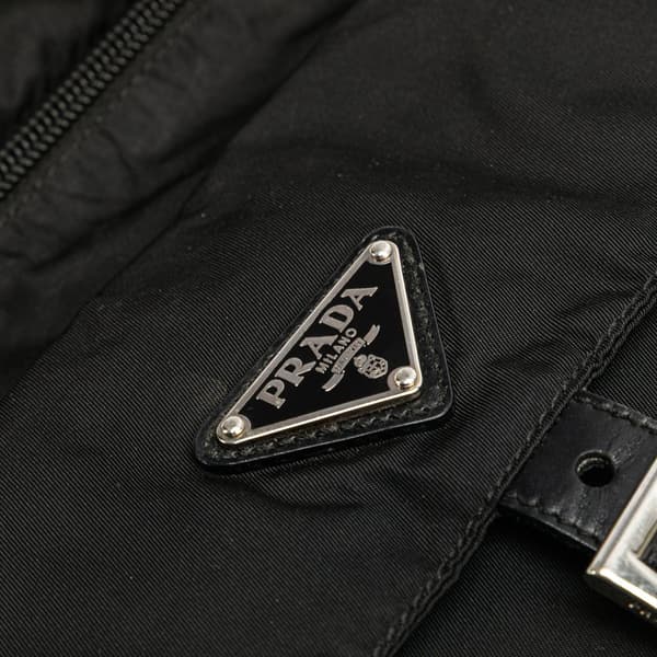 Pre-owned Prada Tessuto Zip Top Crossbody Black