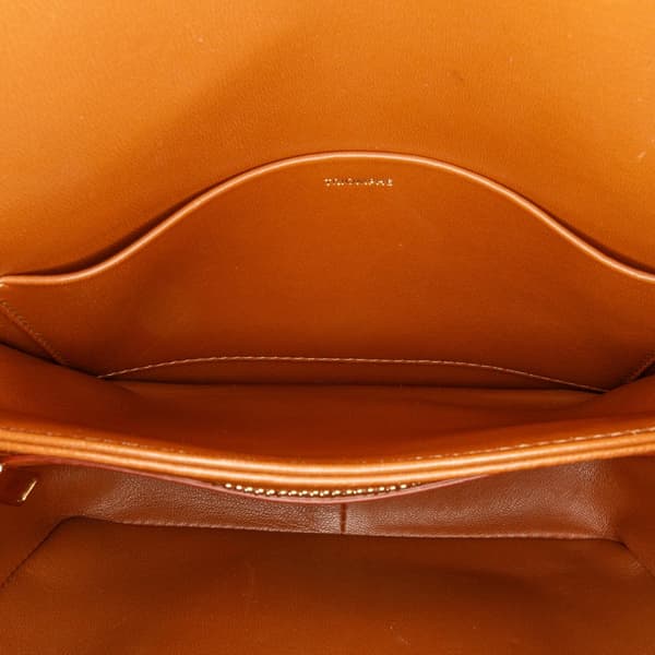 Pre-owned Celine Teen Canvas Triomphe Crossbody Brown