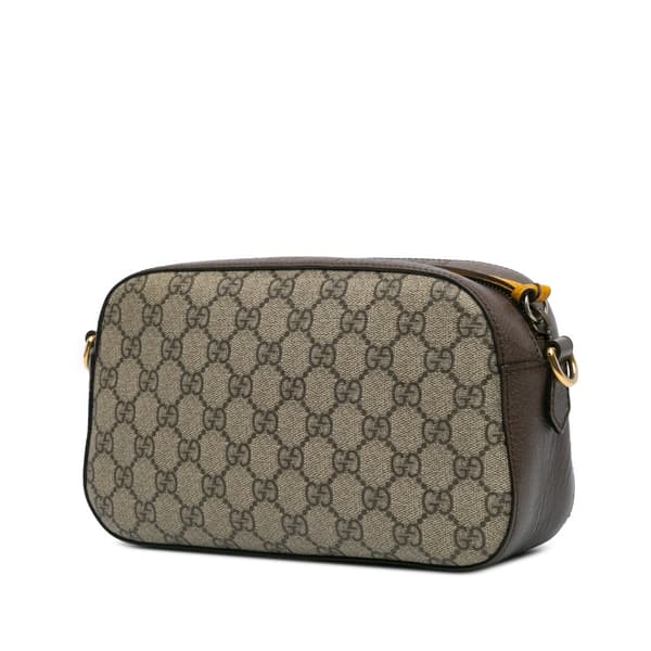 Pre-owned Gucci GG Supreme Web Neo Vintage Crossbody Brown