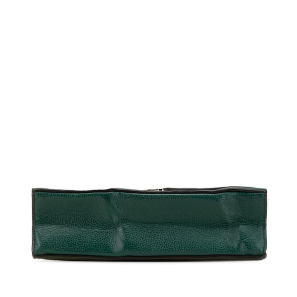 Pre-owned Gucci Small Leather Zumi Flap Crossbody Green