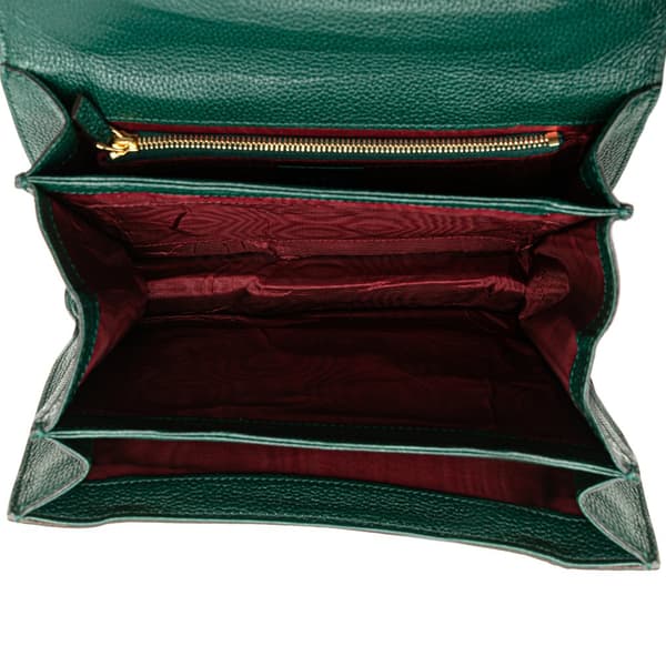 Pre-owned Gucci Small Leather Zumi Flap Crossbody Green