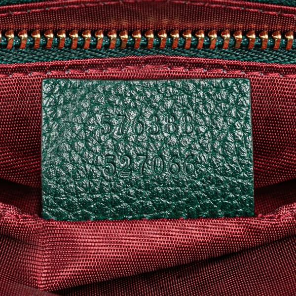Pre-owned Gucci Small Leather Zumi Flap Crossbody Green