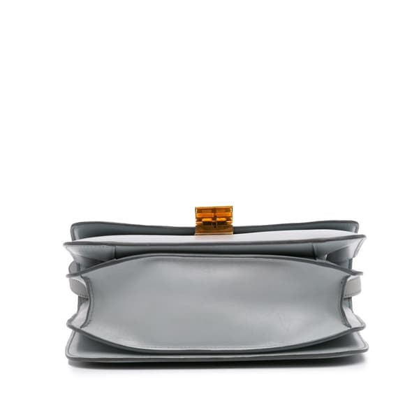 Pre-owned Celine Medium Calfskin Classic Box Gray