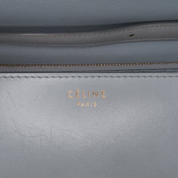 Pre-owned Celine Medium Calfskin Classic Box Gray