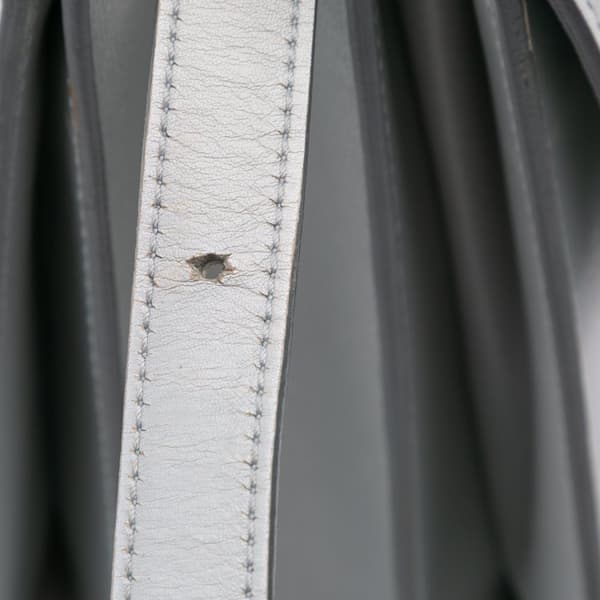 Pre-owned Celine Medium Calfskin Classic Box Gray