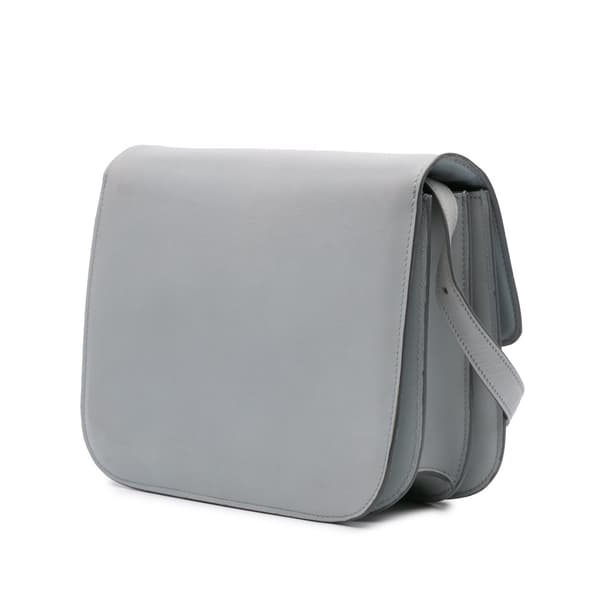Pre-owned Celine Medium Calfskin Classic Box Gray