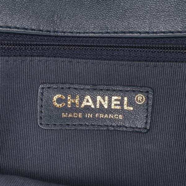 Pre-owned Chanel Mini Square CC Quilted Lambskin Flap Blue